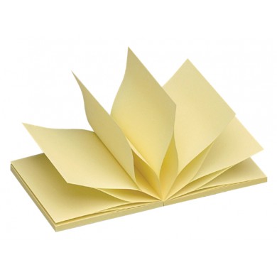 Memoblaadjes Quantore 75x75mm geel (12 stuks)